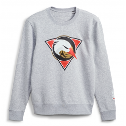 SWEAT COL ROND SIG BY MP GRIS