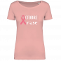 T-SHIRT COL ROND OCTOBRE ROSE SIG STRASBOURG FEMME