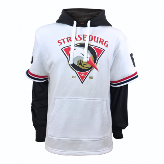 SWEAT CAPUCHE SIG JR BLANC & NOIR